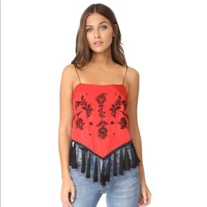 Cinq a sept Micah tassel fringe top